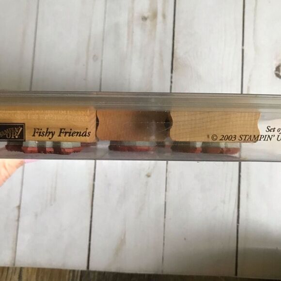 Stampin up Fishy Friends wood mounted rubber stamps set of 6 - Picture 3 of 3